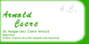 arnold csere business card